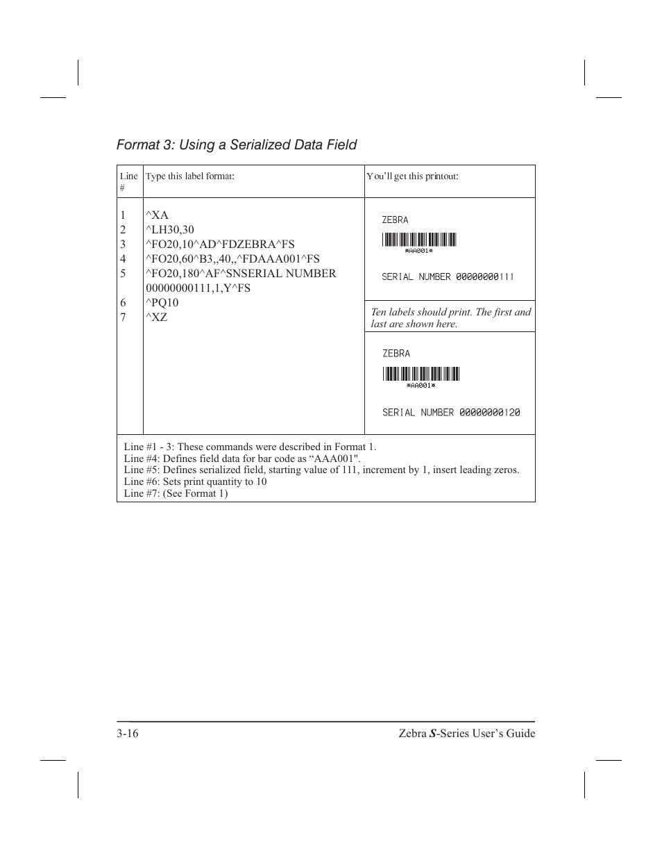 Option switches 4-1, Switch settings 4-1, Format 3: using a serialized data field | Zebra Technologies 160S User Manual | Page 53 / 106