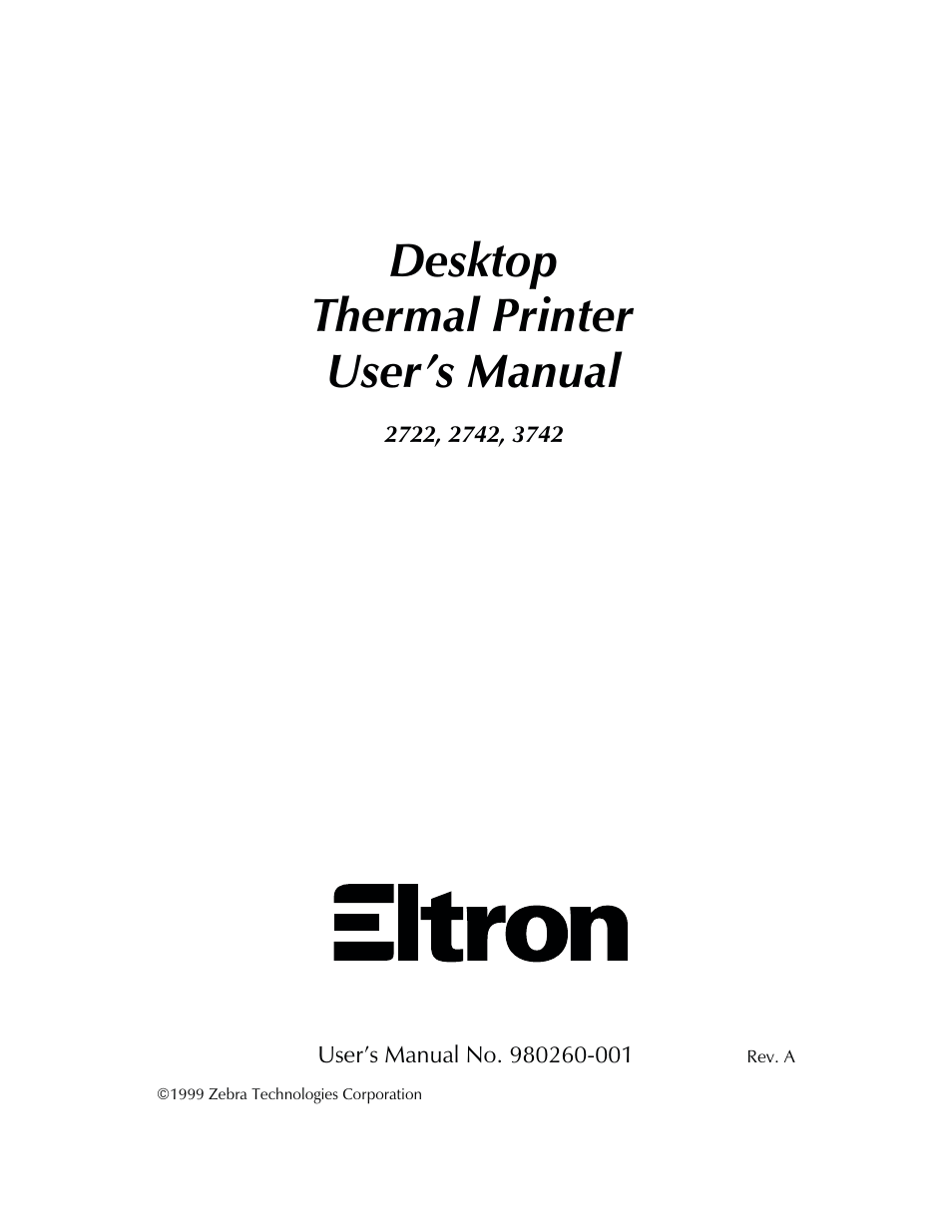 Zebra Technologies 2722 User Manual | 30 pages