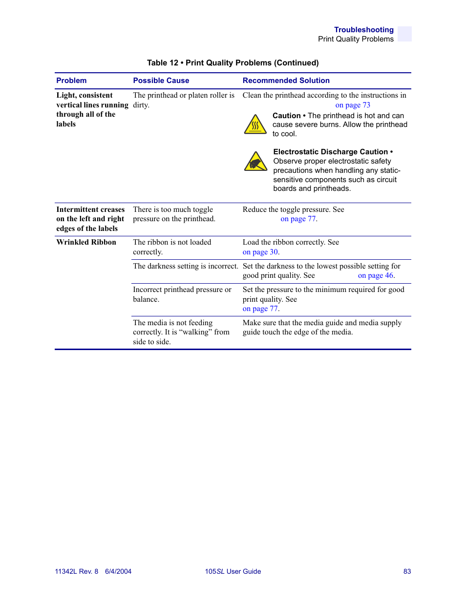 Zebra Technologies Zebra S Series 105SL User Manual | Page 107 / 130