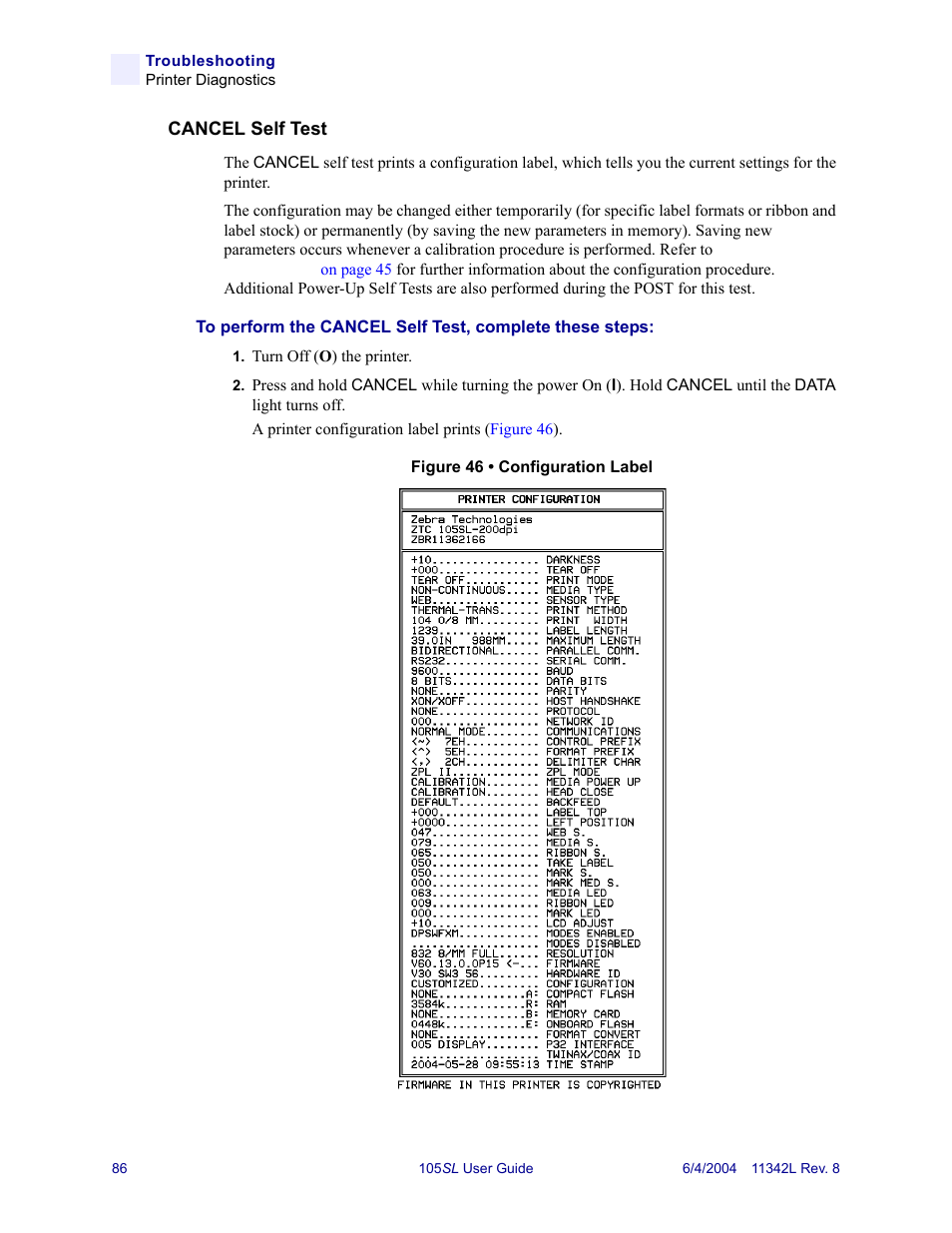 Zebra Technologies Zebra S Series 105SL User Manual | Page 110 / 130