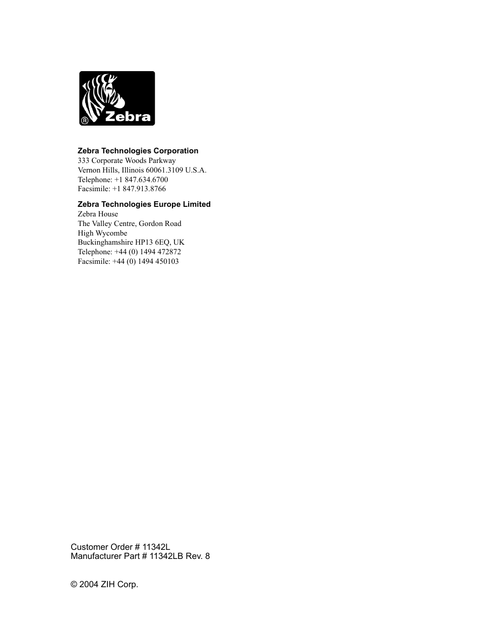 Zebra Technologies Zebra S Series 105SL User Manual | Page 130 / 130