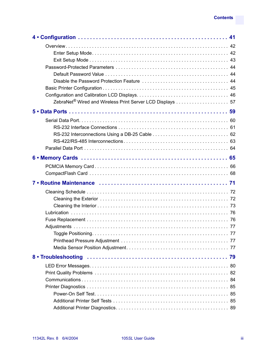 Zebra Technologies Zebra S Series 105SL User Manual | Page 7 / 130