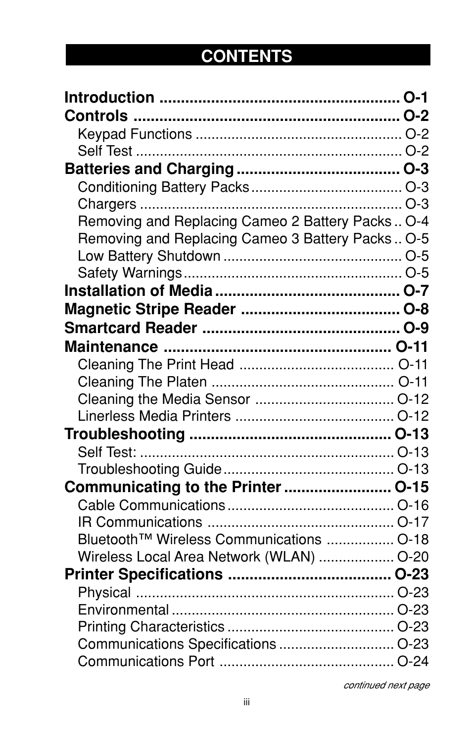 Zebra Technologies XiIIIPlus User Manual | Page 3 / 40