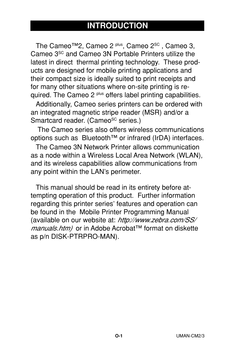 Introduction | Zebra Technologies XiIIIPlus User Manual | Page 7 / 40