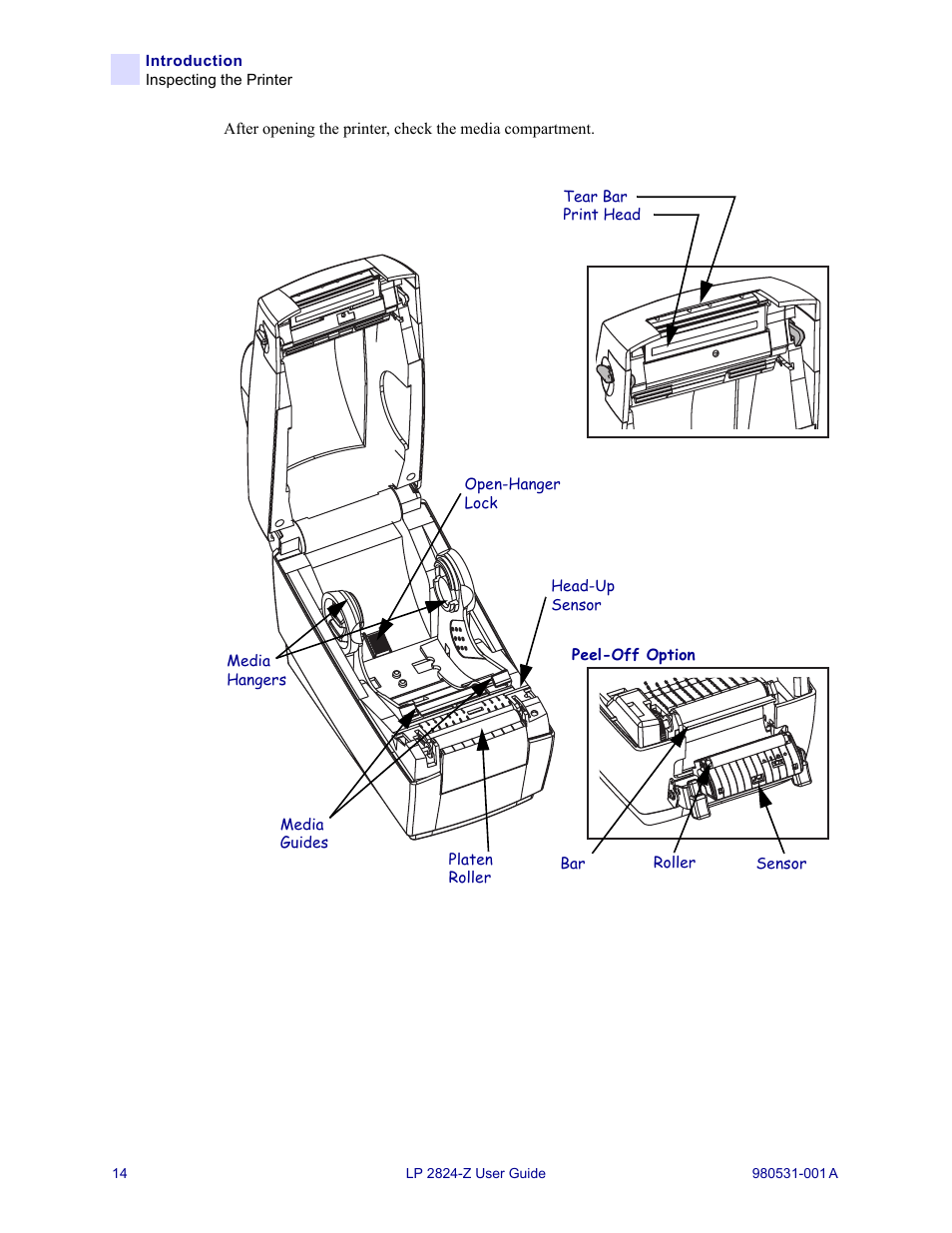 Zebra Technologies Zebra LP 2824-Z User Manual | Page 14 / 62