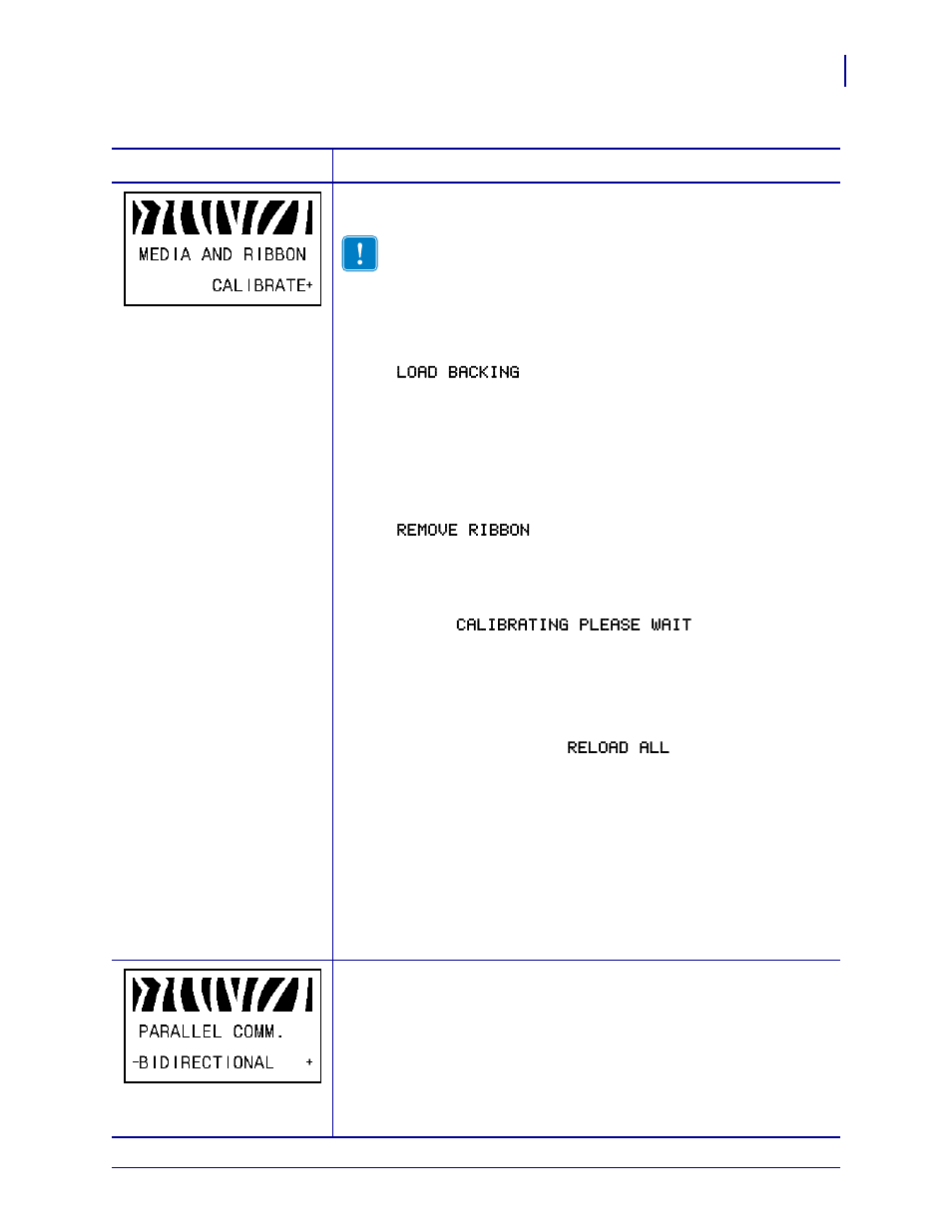 Calibrate media and ribbon, Calibrate | Zebra Technologies ZEBRA RXI4TM User Manual | Page 101 / 190