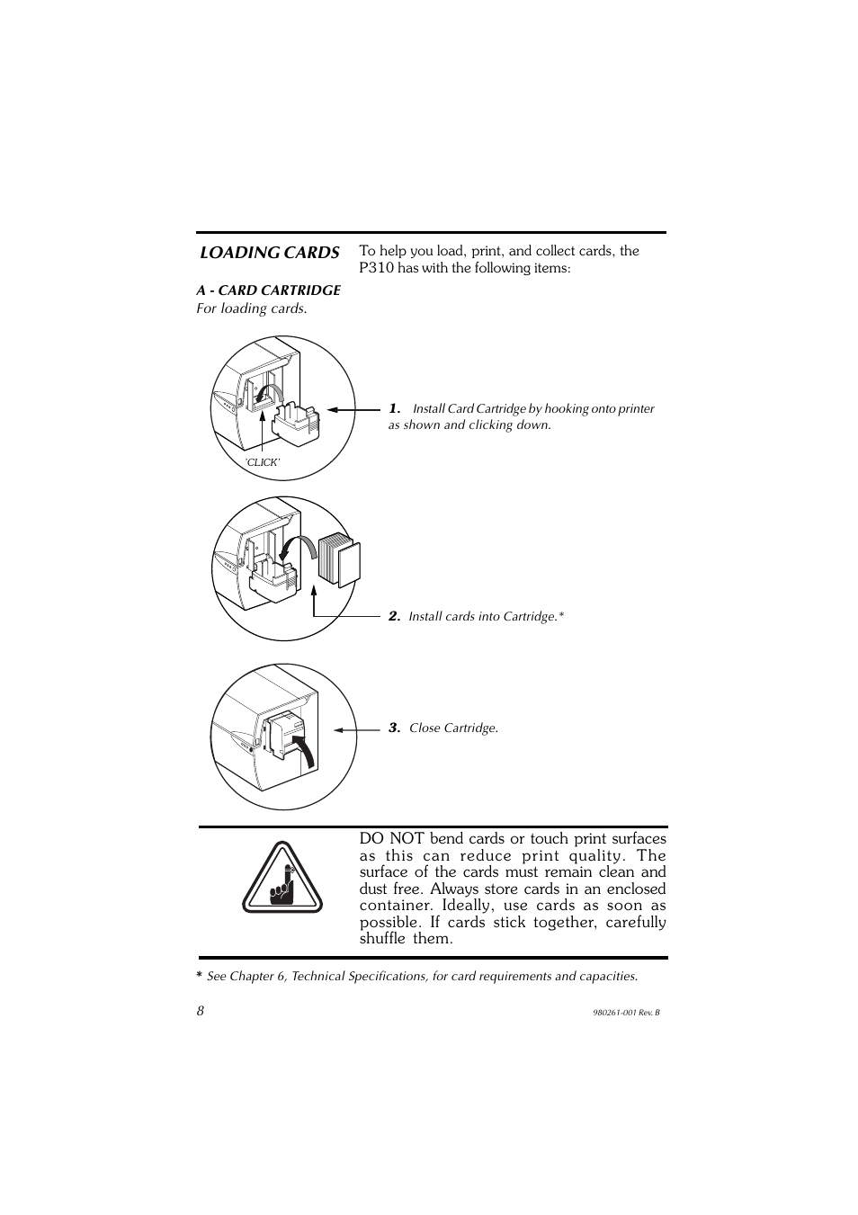 Loading cards | Zebra Technologies P310F User Manual | Page 16 / 46