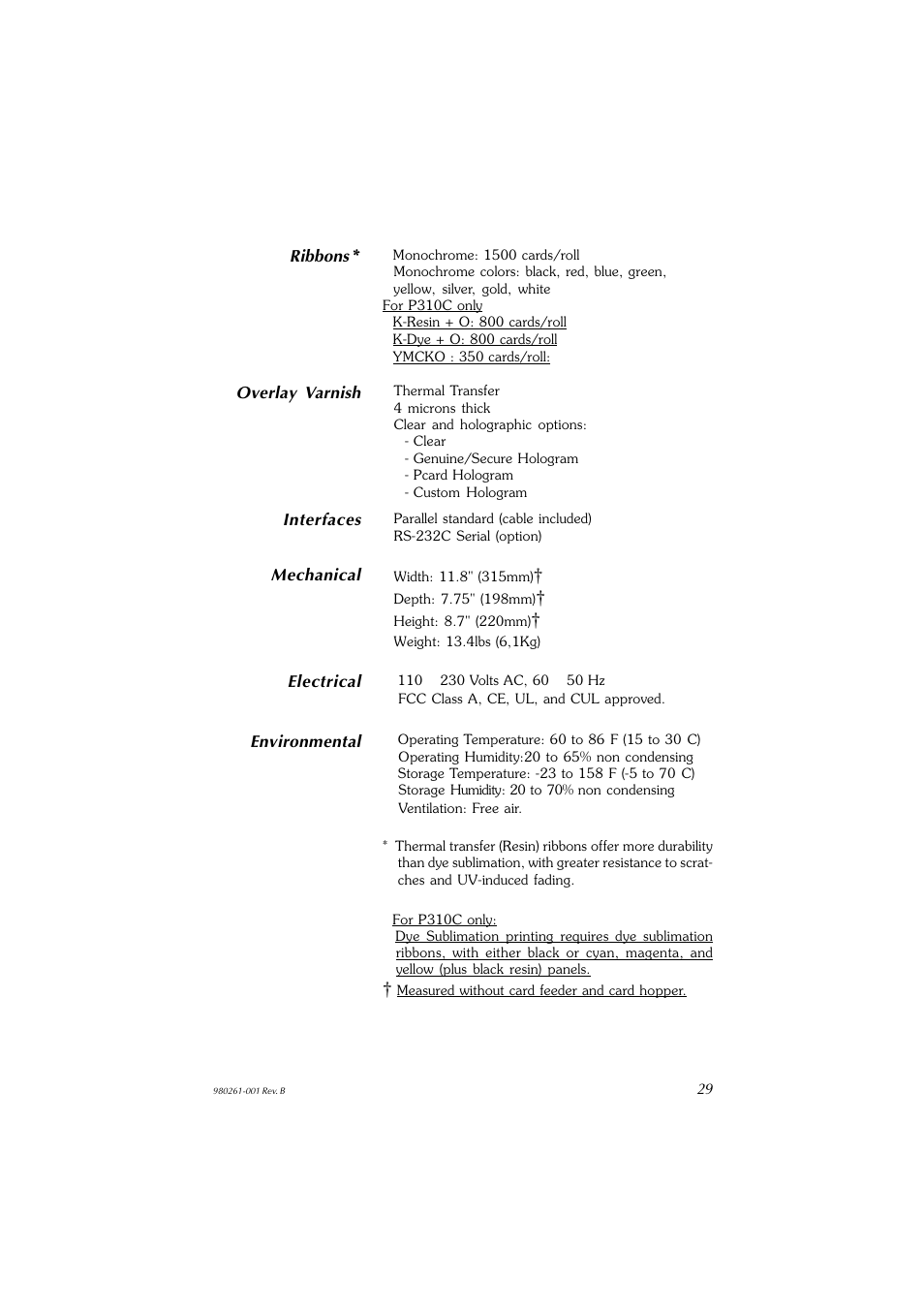 Zebra Technologies P310F User Manual | Page 37 / 46