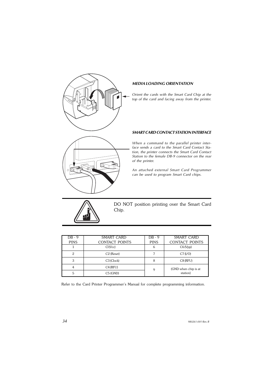 Do not position printing over the smart card chip | Zebra Technologies P310F User Manual | Page 42 / 46