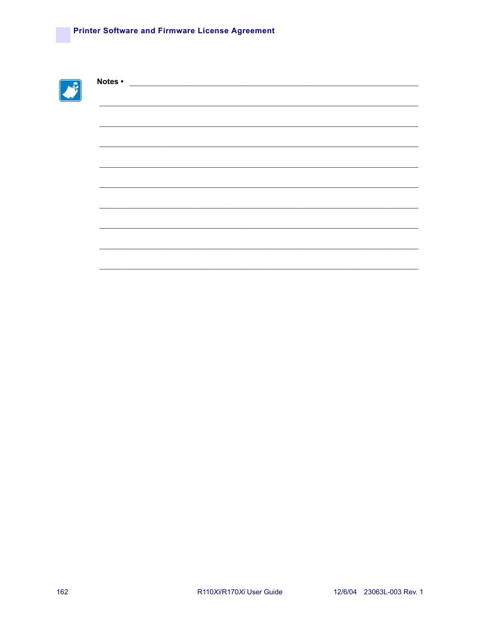 Zebra Technologies R110Xi User Manual | Page 174 / 184
