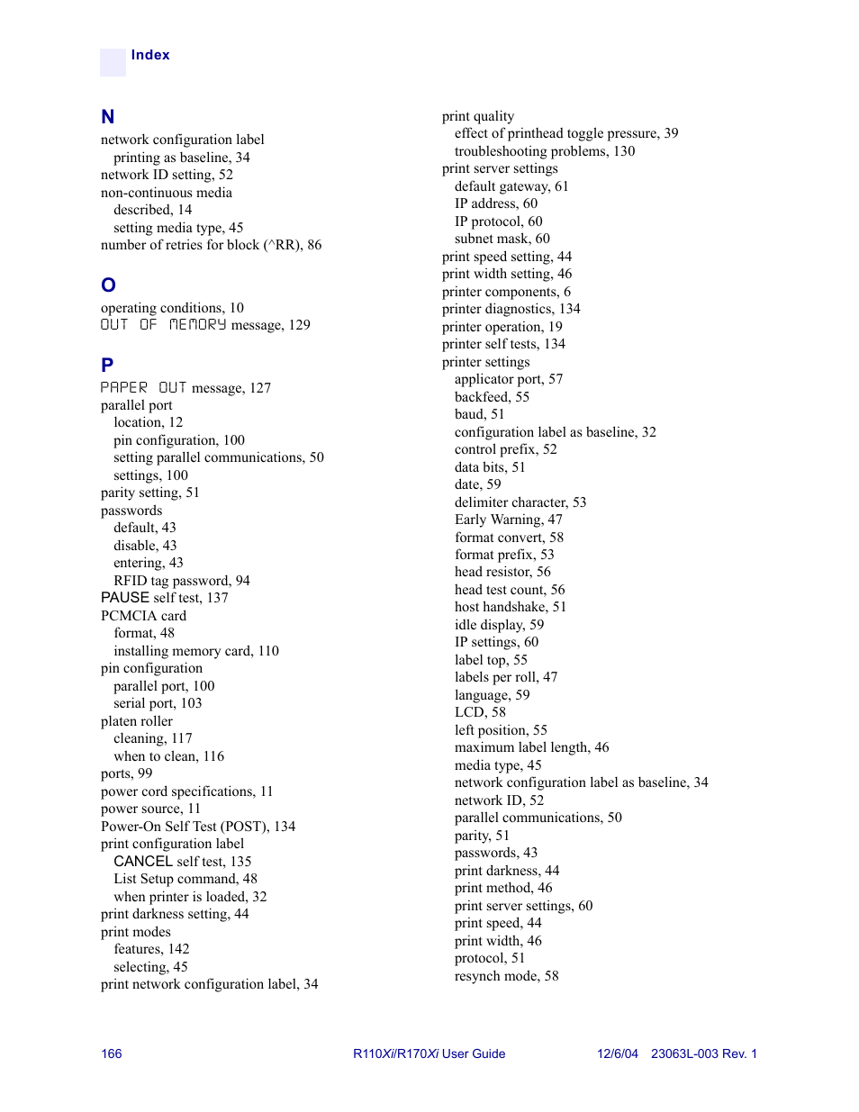 Zebra Technologies R110Xi User Manual | Page 178 / 184