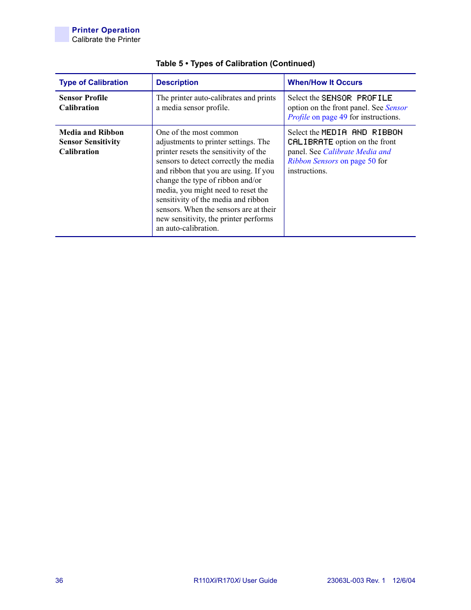 Zebra Technologies R110Xi User Manual | Page 48 / 184