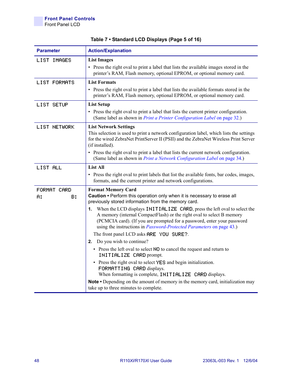 Zebra Technologies R110Xi User Manual | Page 60 / 184