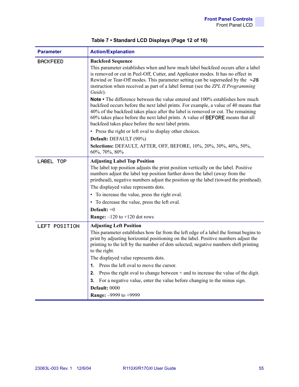 Zebra Technologies R110Xi User Manual | Page 67 / 184