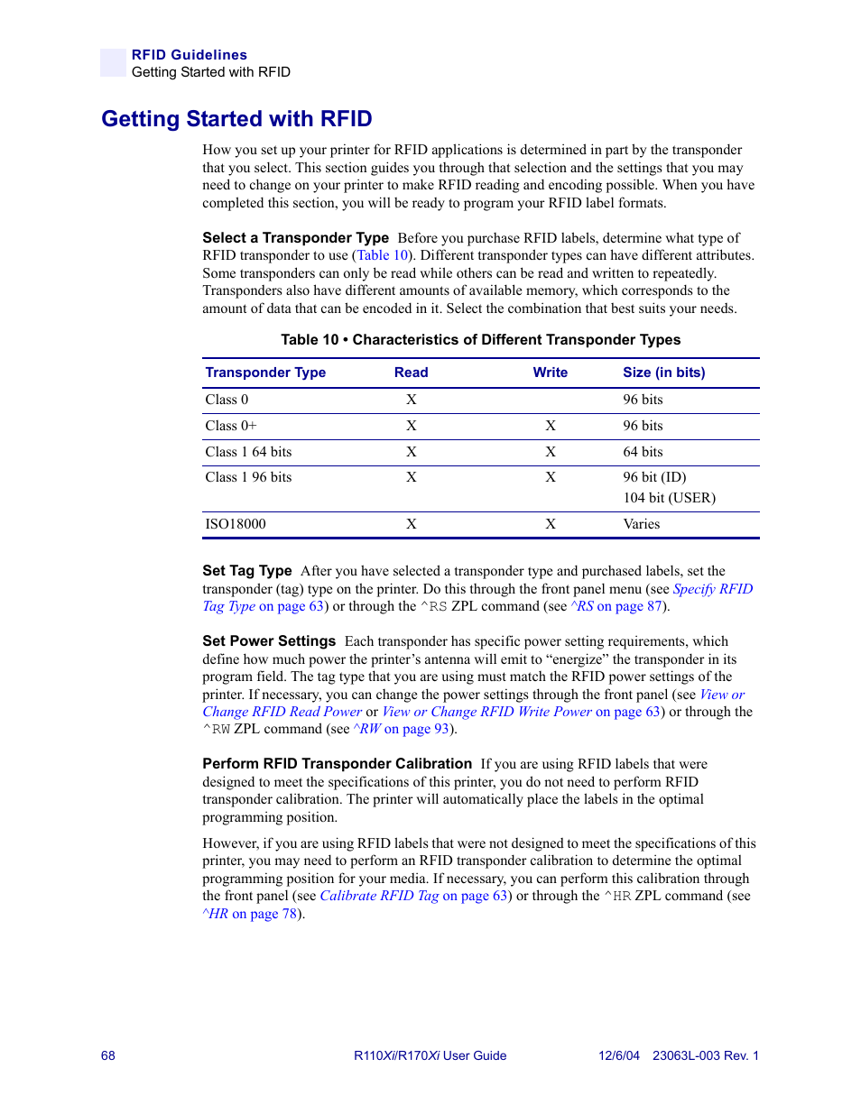 Getting started with rfid | Zebra Technologies R110Xi User Manual | Page 80 / 184