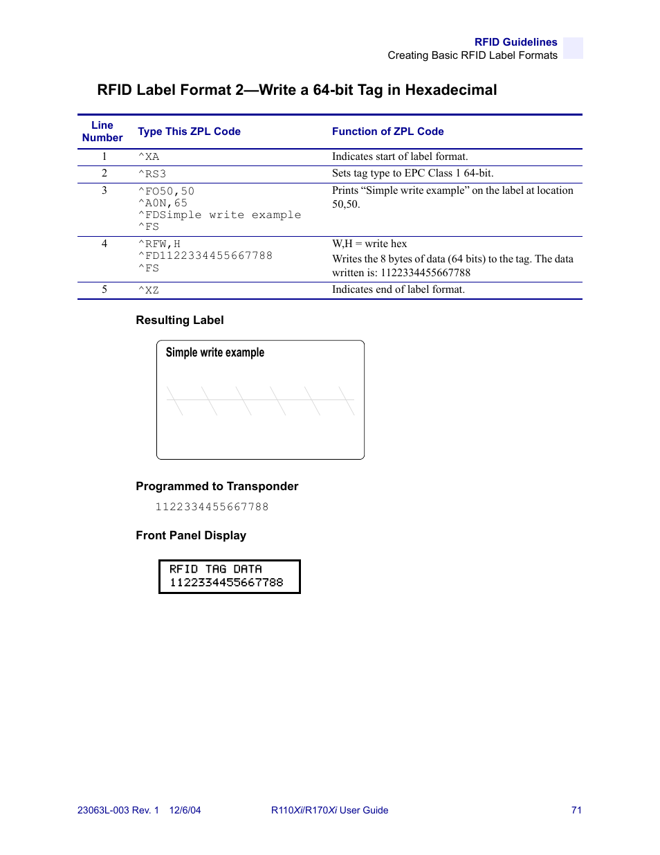 Zebra Technologies R110Xi User Manual | Page 83 / 184