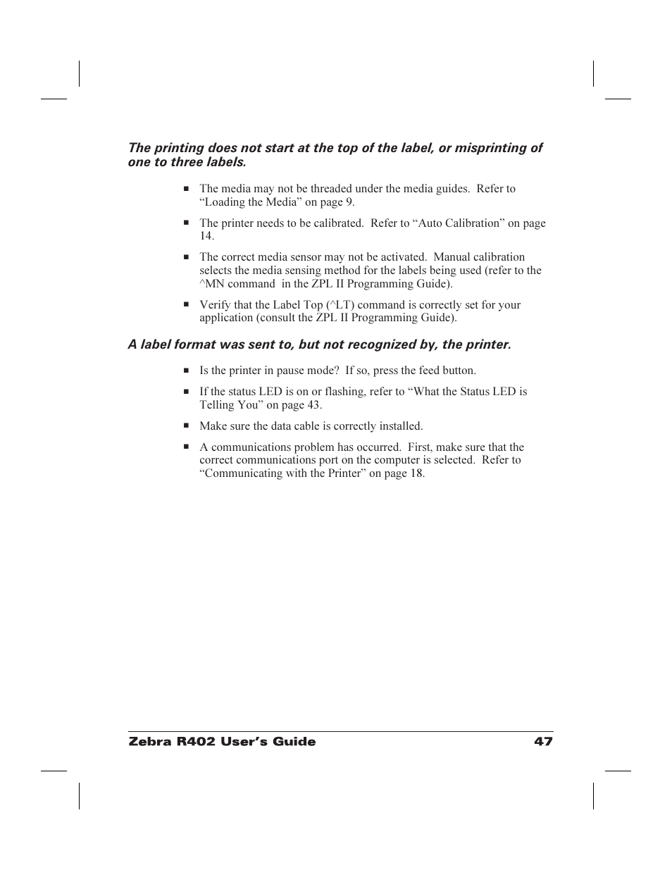 Zebra Technologies R402 User Manual | Page 55 / 72