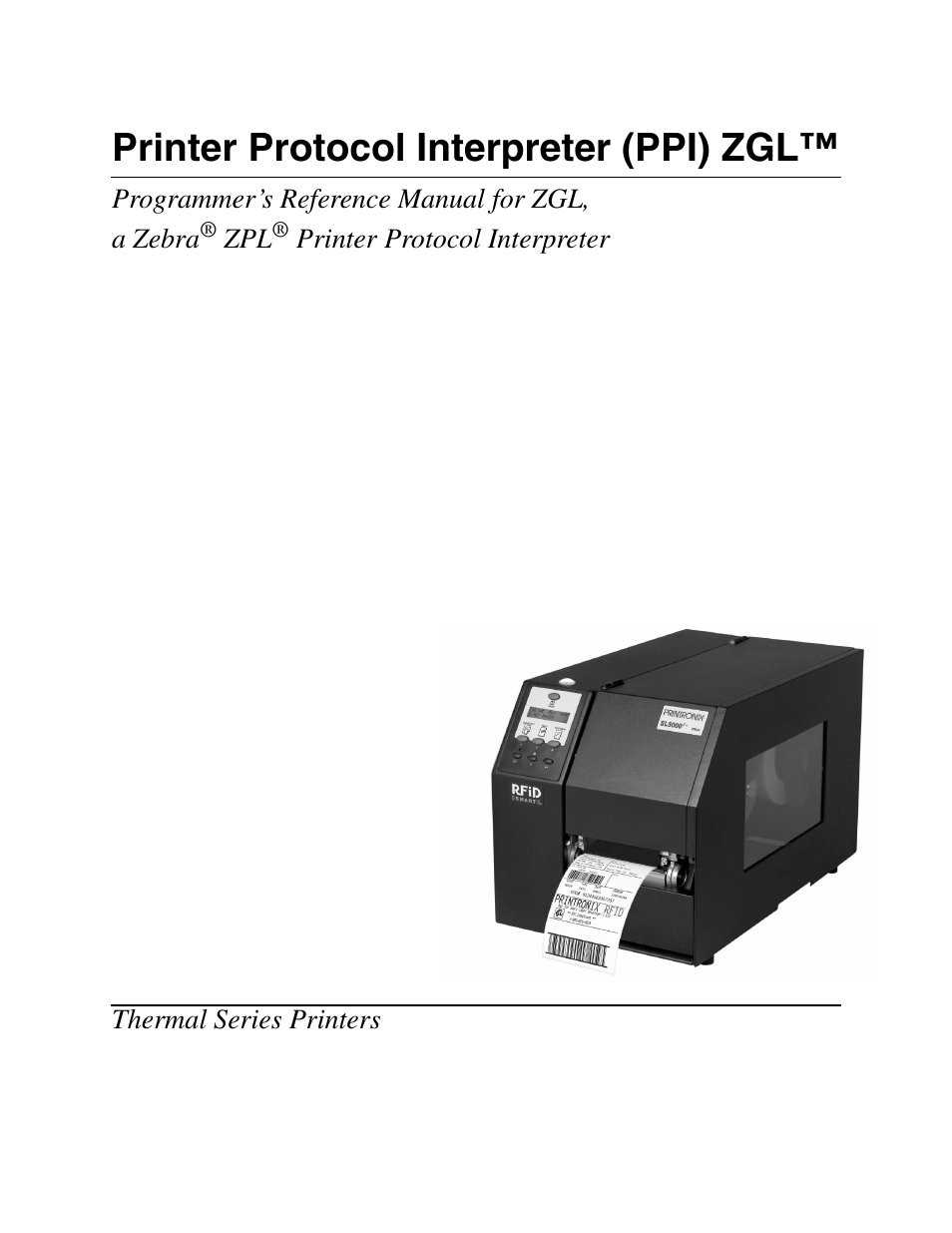 Zebra Technologies SL5000r/T5000r User Manual | 50 pages