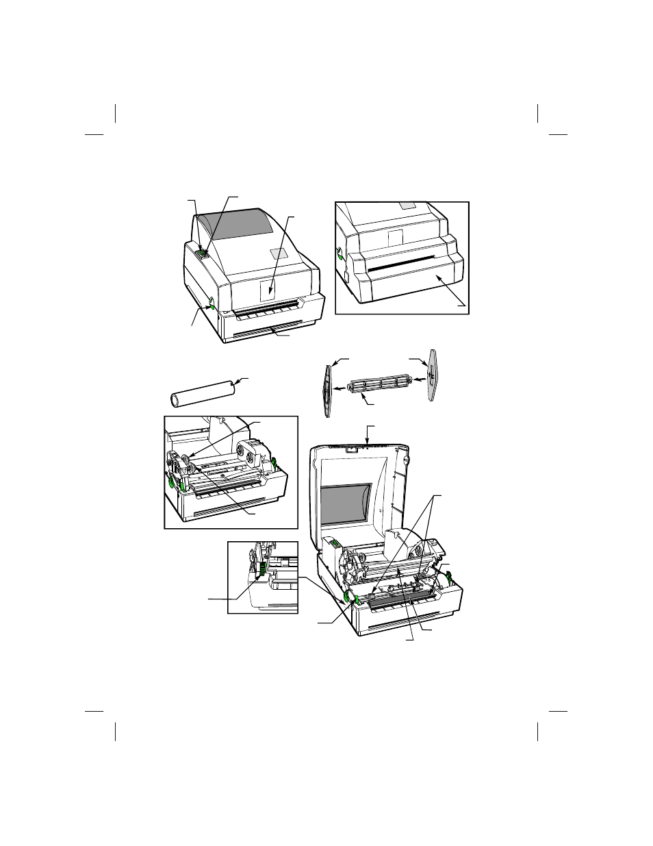 Printer overview, Illustration | Zebra Technologies T402 User Manual | Page 11 / 62