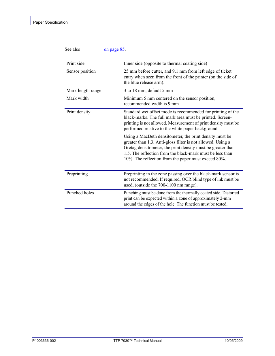 Black mark size and position | Zebra Technologies TTP 7030 User Manual | Page 114 / 128