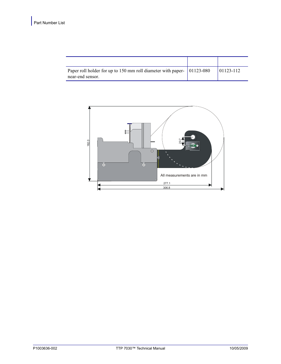 Roll holders | Zebra Technologies TTP 7030 User Manual | Page 118 / 128