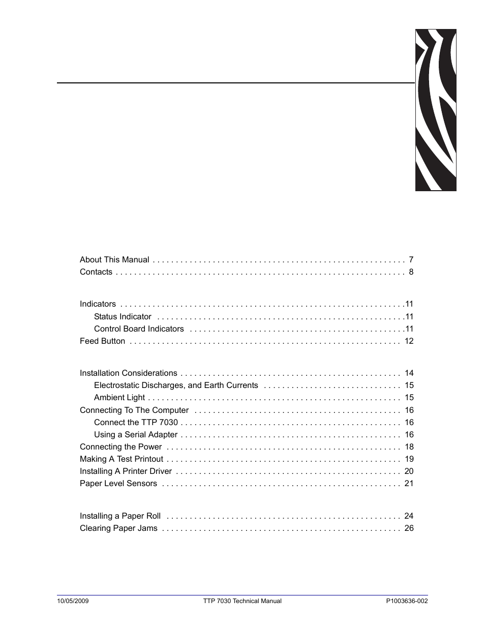 Zebra Technologies TTP 7030 User Manual | Page 3 / 128