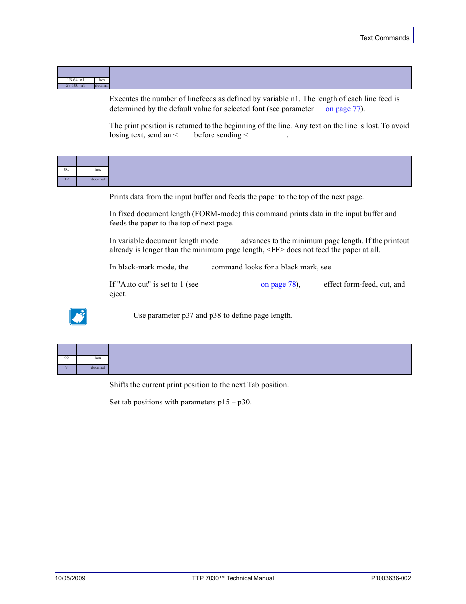 Esc d n1 | Zebra Technologies TTP 7030 User Manual | Page 39 / 128