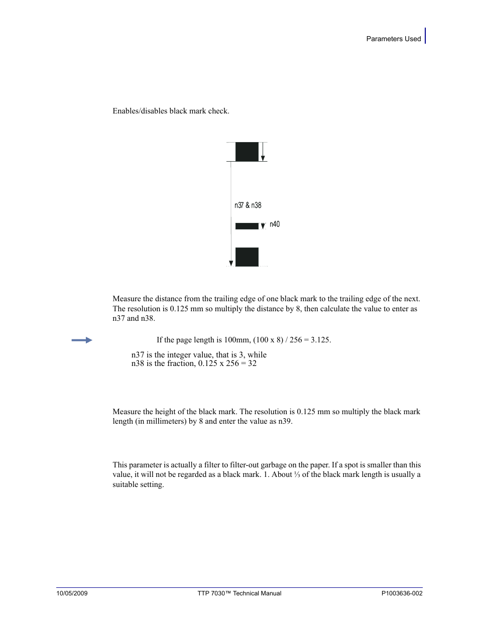 Parameters used | Zebra Technologies TTP 7030 User Manual | Page 89 / 128