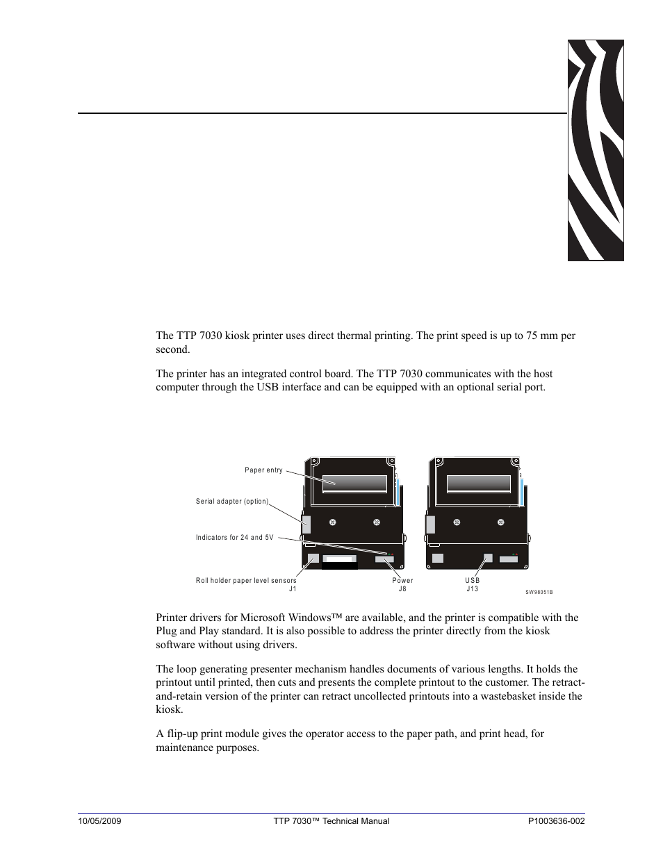 Product presentation, 2 • product presentation | Zebra Technologies TTP 7030 User Manual | Page 9 / 128