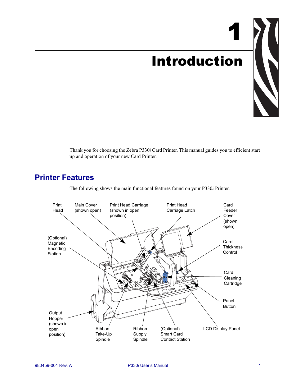 Zebra Technologies Zebra P330i User Manual | Page 13 / 66