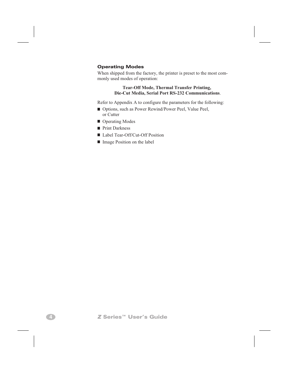 Getting started 1, Printer power 2, Ac power 2 | Communications 2, Ac power 2, 73, Earth ground 2, 73, Equipment safety 2, 73, Personnel safety 2, 73, 4z series™ user’s guide | Zebra Technologies Zebra Z4000 User Manual | Page 12 / 98