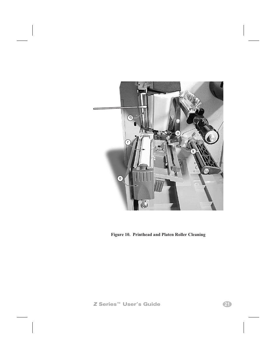 Care & adjustments, Cleaning 19, Recommended schedule 19 | Z series™ user’s guide 21 | Zebra Technologies Zebra Z4000 User Manual | Page 29 / 98