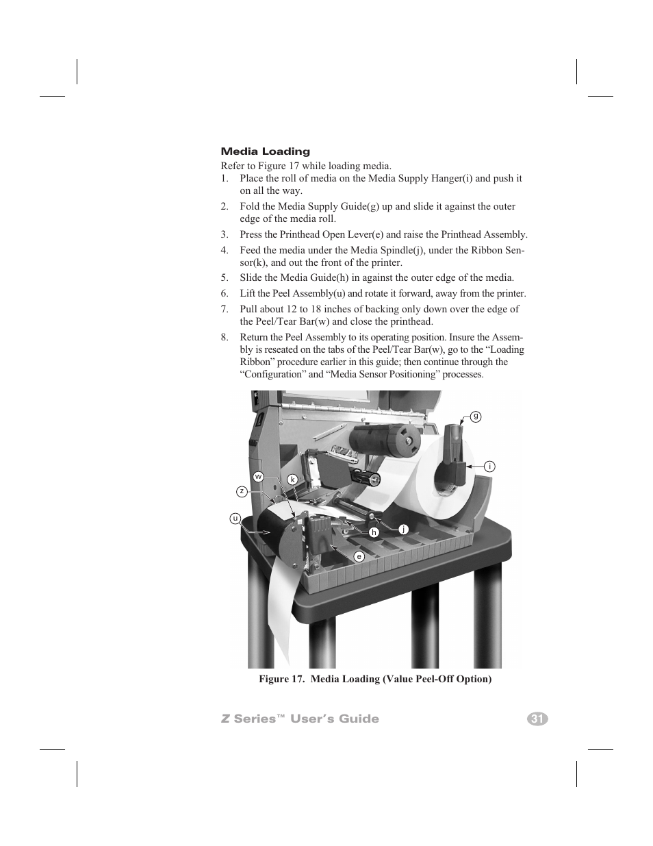 Z series™ user’s guide 31 | Zebra Technologies Zebra Z4000 User Manual | Page 39 / 98