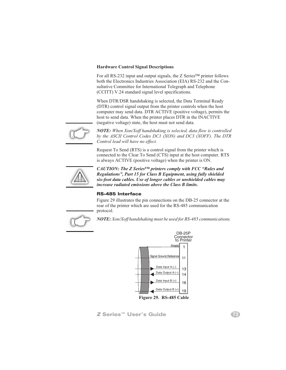 Parallel data communications 72, Ieee 1284 parallel 72 | Zebra Technologies Zebra Z4000 User Manual | Page 81 / 98