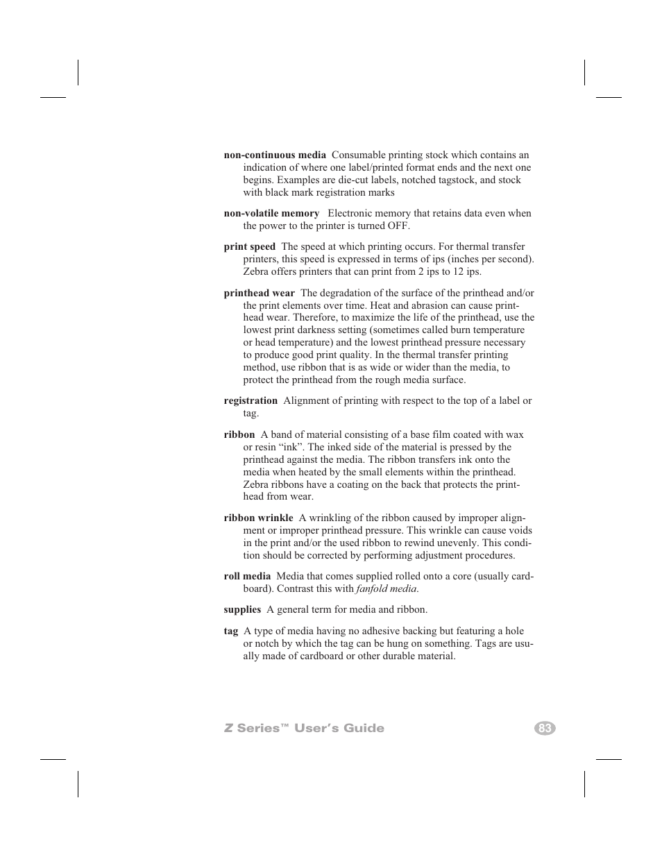 Zebra Technologies Zebra Z4000 User Manual | Page 91 / 98
