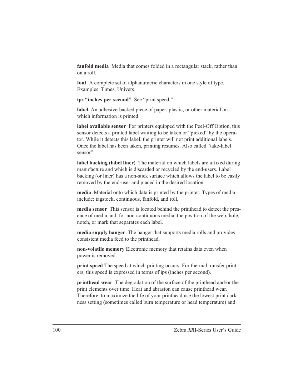 Zebra Technologies XiII-Series User Manual | Page 112 / 118