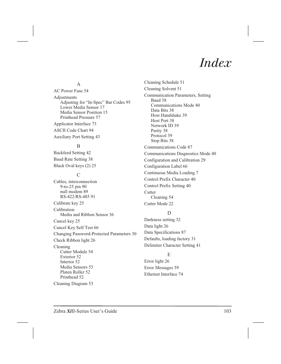 Zebra Technologies XiII-Series User Manual | Page 115 / 118