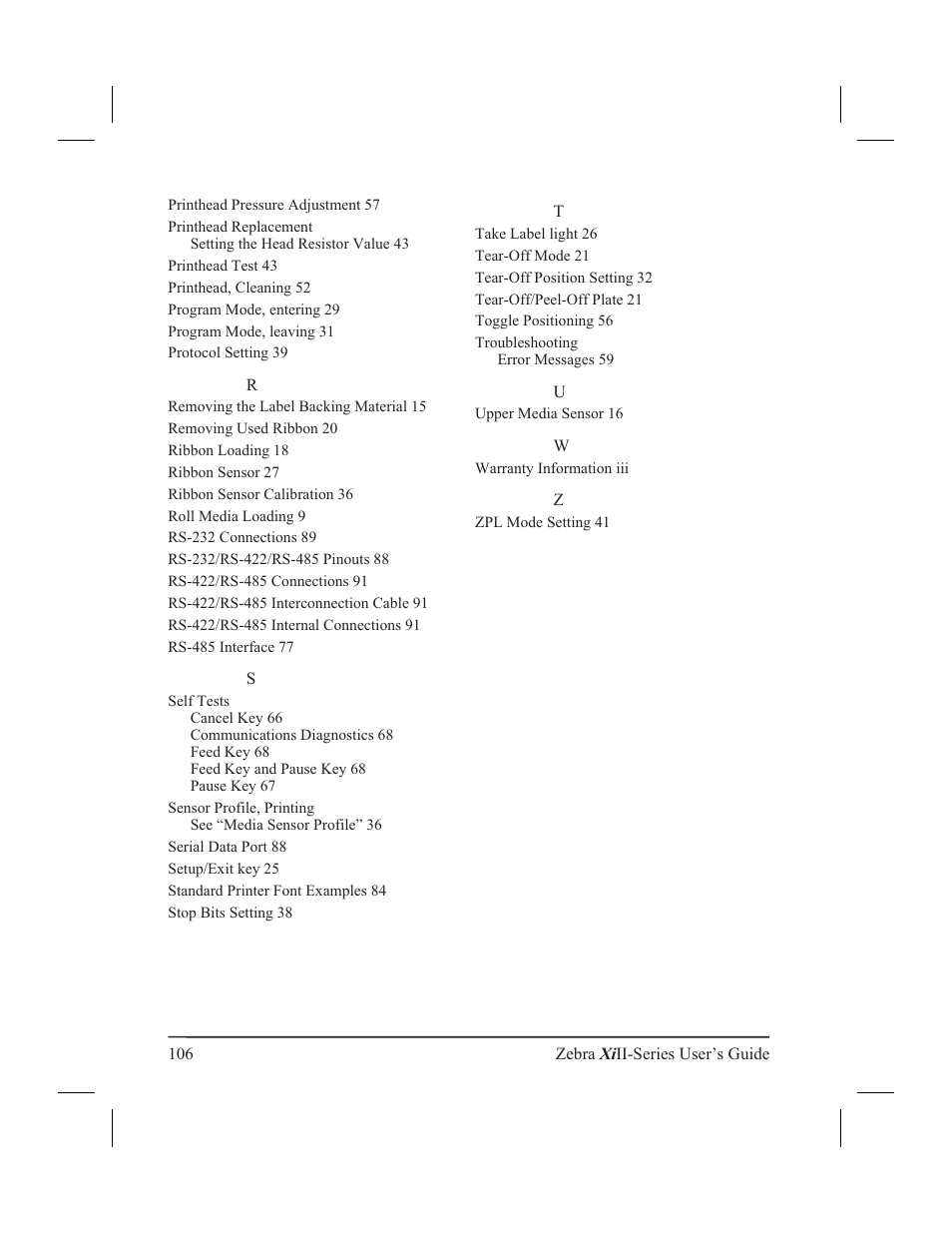 Zebra Technologies XiII-Series User Manual | Page 118 / 118