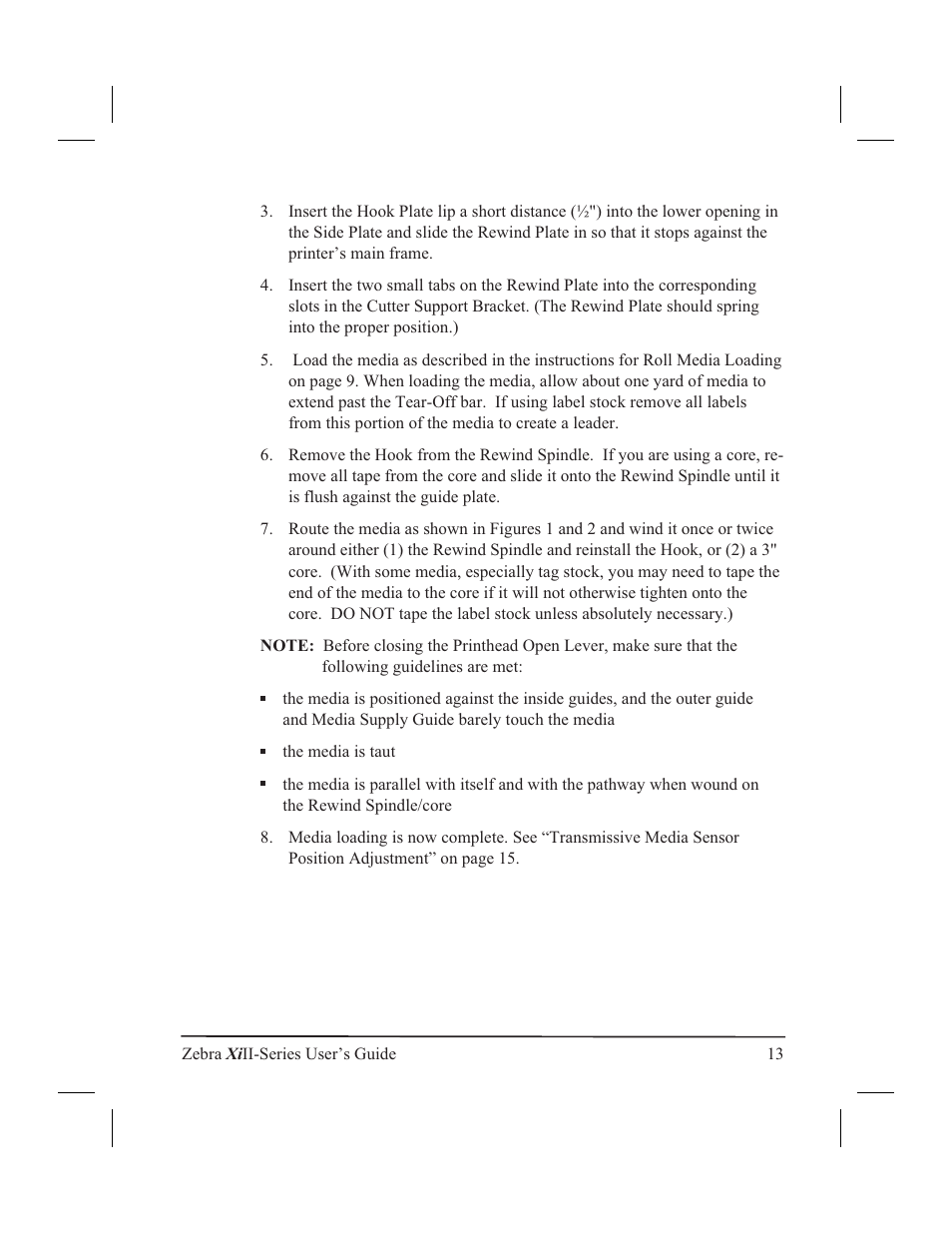 Site requirements 5, Printer power-up 5 | Zebra Technologies XiII-Series User Manual | Page 25 / 118