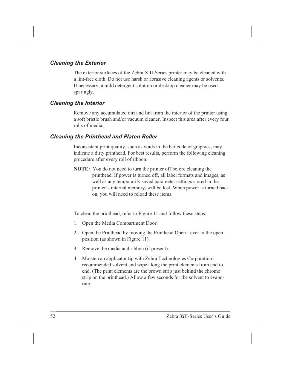 Zebra Technologies XiII-Series User Manual | Page 64 / 118