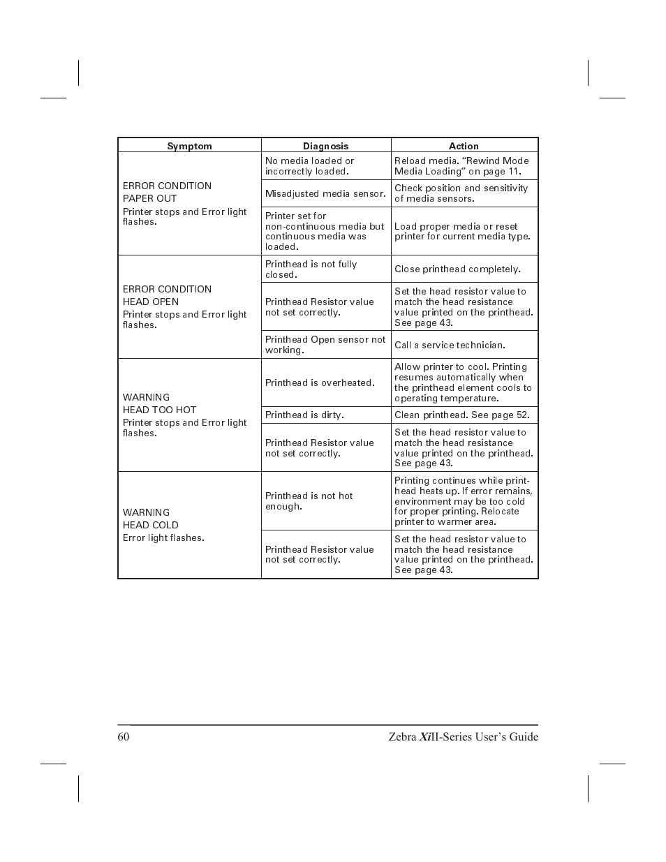 Zebra Technologies XiII-Series User Manual | Page 72 / 118