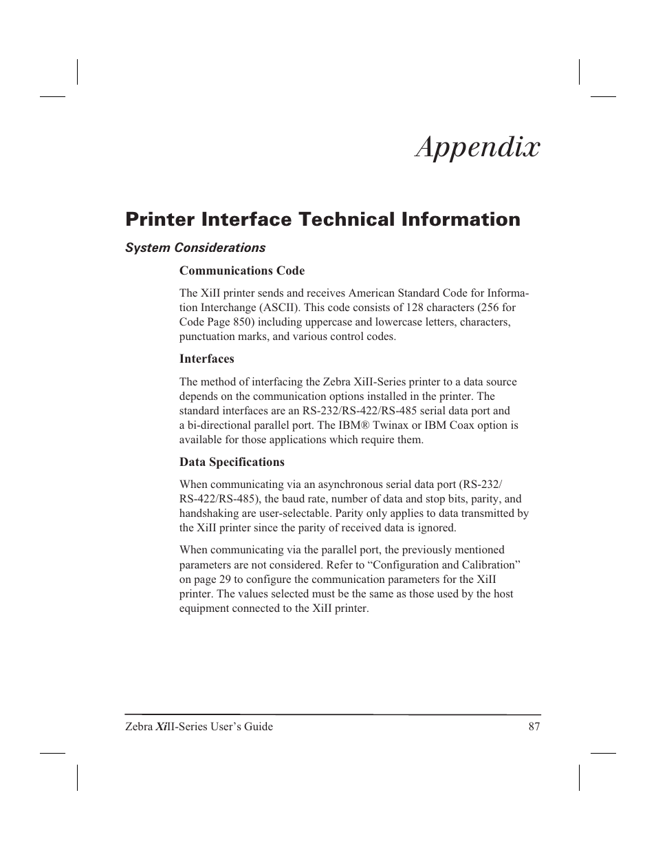 Zebra Technologies XiII-Series User Manual | Page 99 / 118