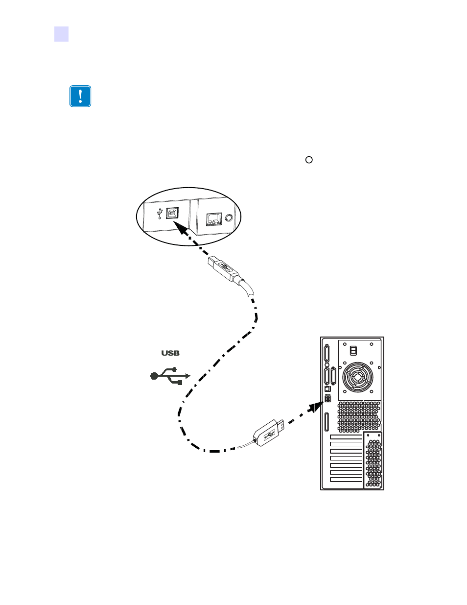 Connecting the printer to your computer, Usb connection | Zebra Technologies P1013372-001 REV. A User Manual | Page 36 / 216