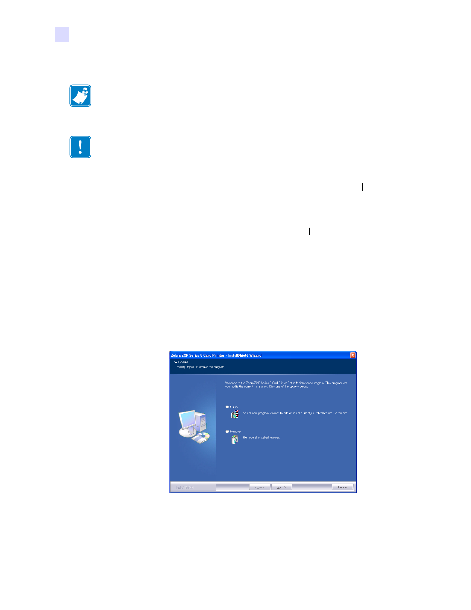 Installing the ethernet printer driver | Zebra Technologies P1013372-001 REV. A User Manual | Page 44 / 216