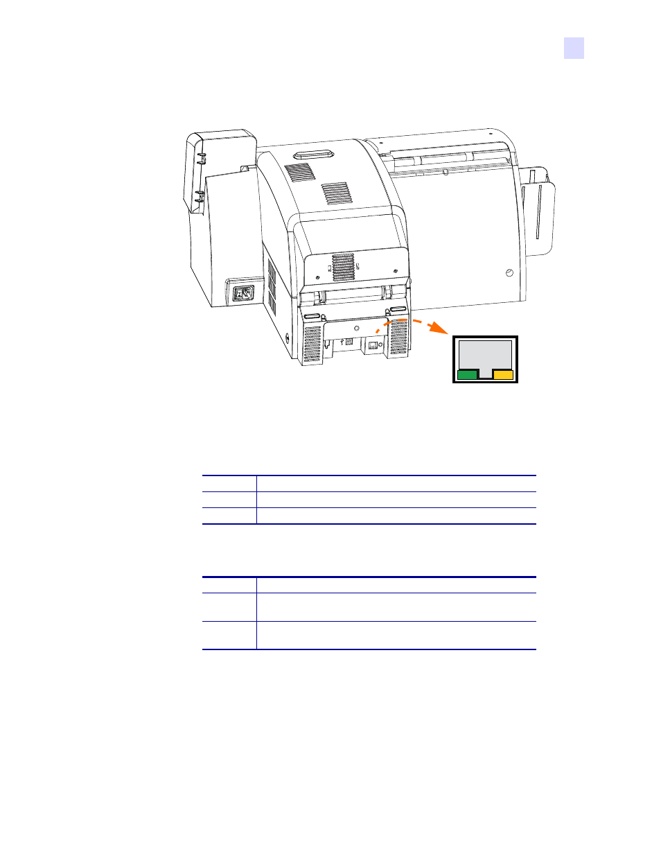 Ethernet indicators -- detail | Zebra Technologies P1013372-001 REV. A User Manual | Page 65 / 216