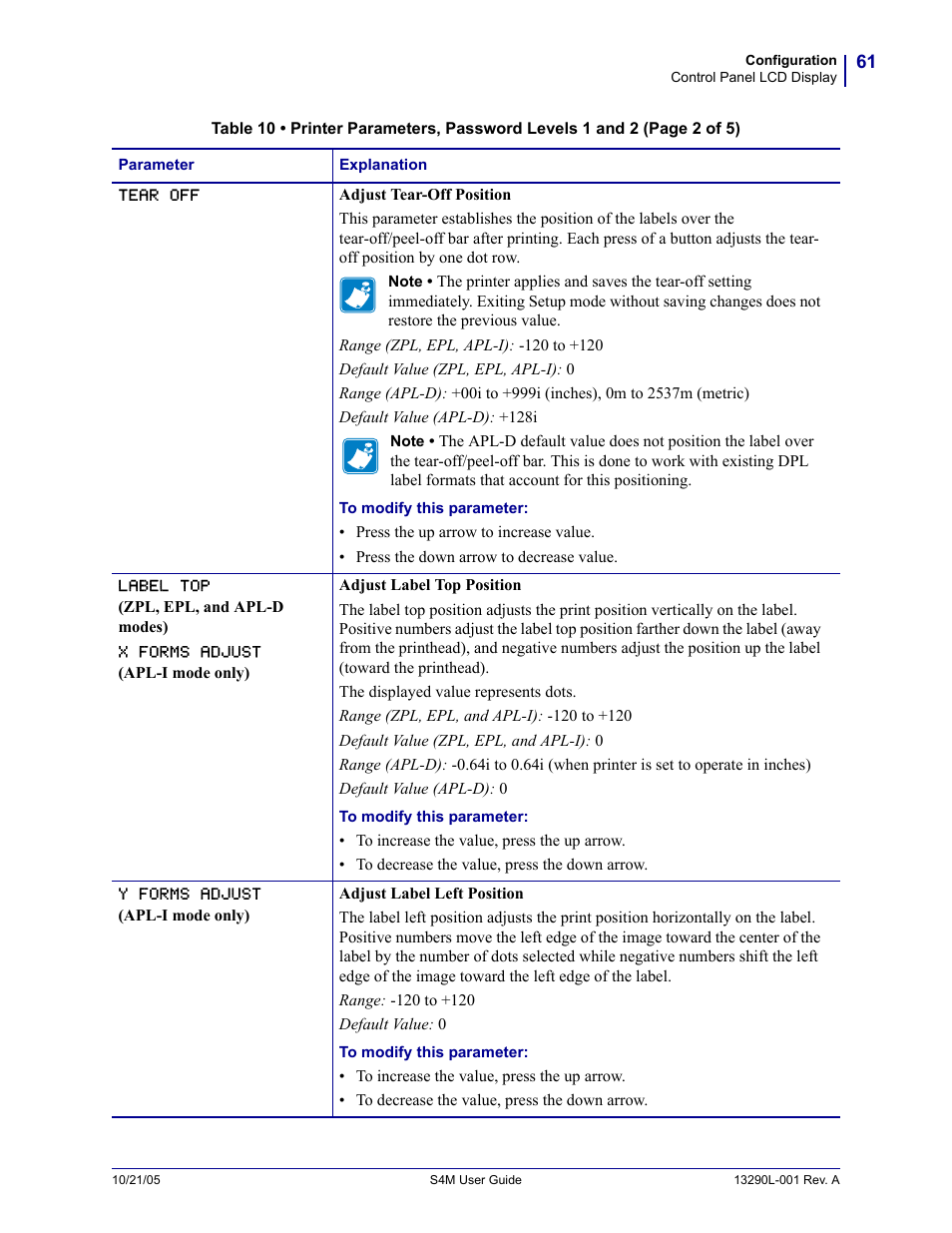 Zebra S4M User Manual | Page 67 / 132