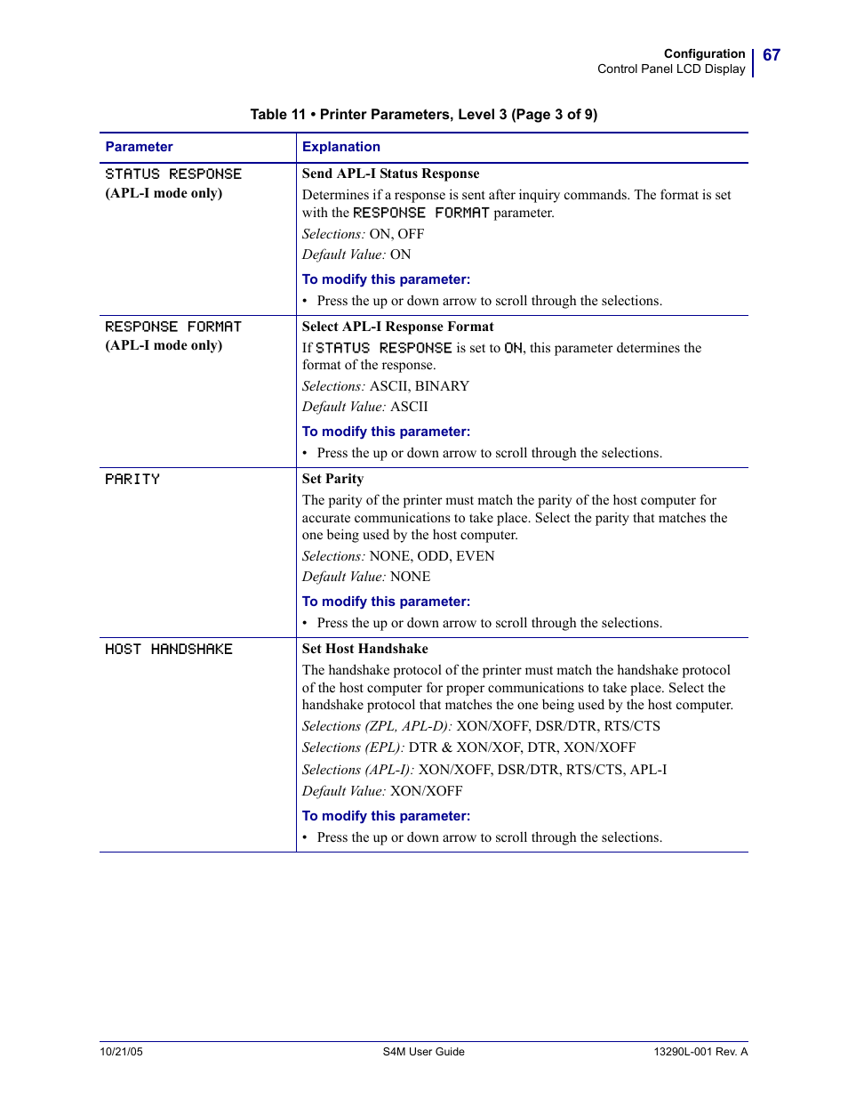 Zebra S4M User Manual | Page 73 / 132