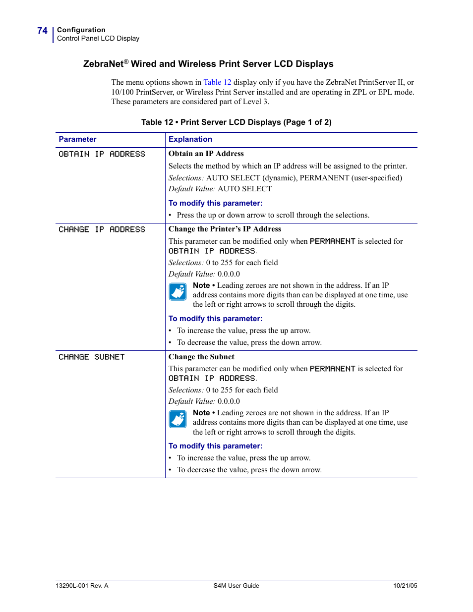 Zebra S4M User Manual | Page 80 / 132