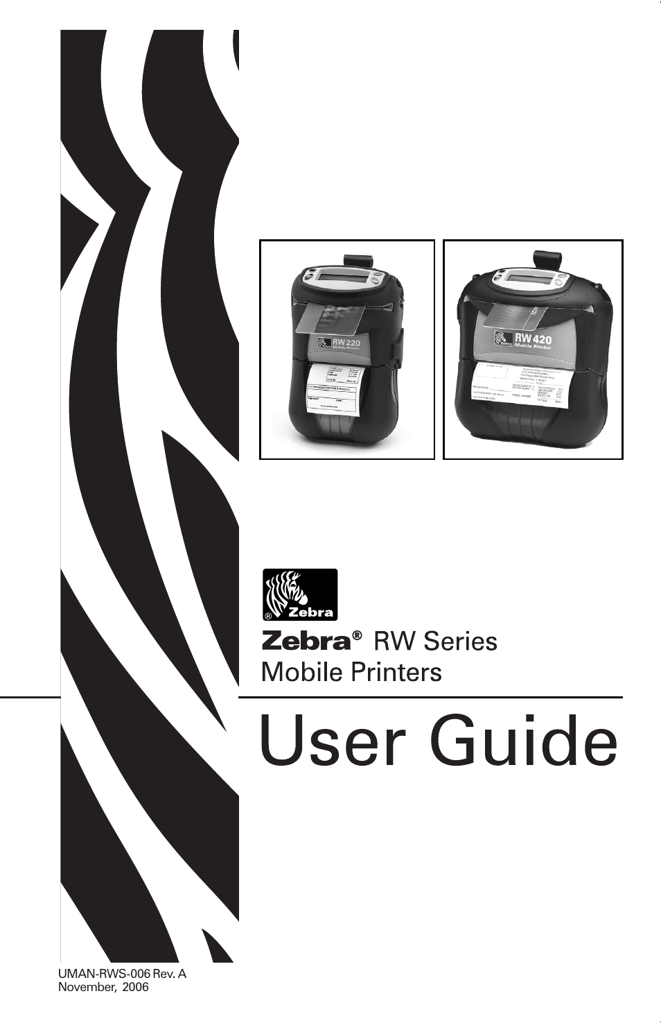 Zebra Technologies RW SERIES User Manual | 84 pages