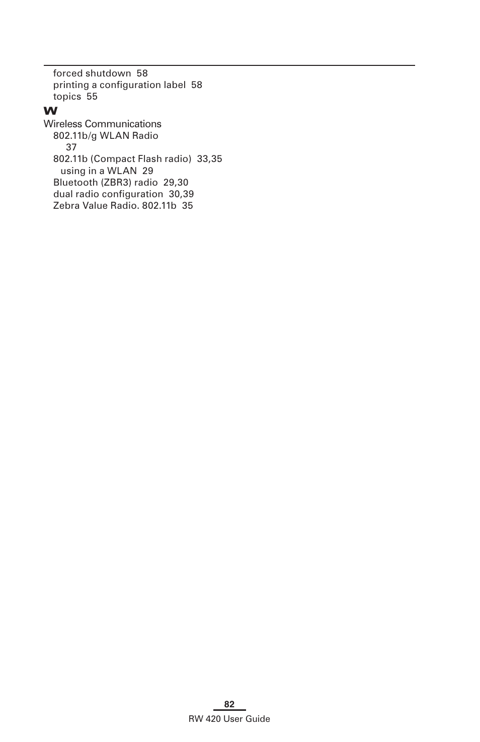 Zebra Technologies RW SERIES User Manual | Page 82 / 84